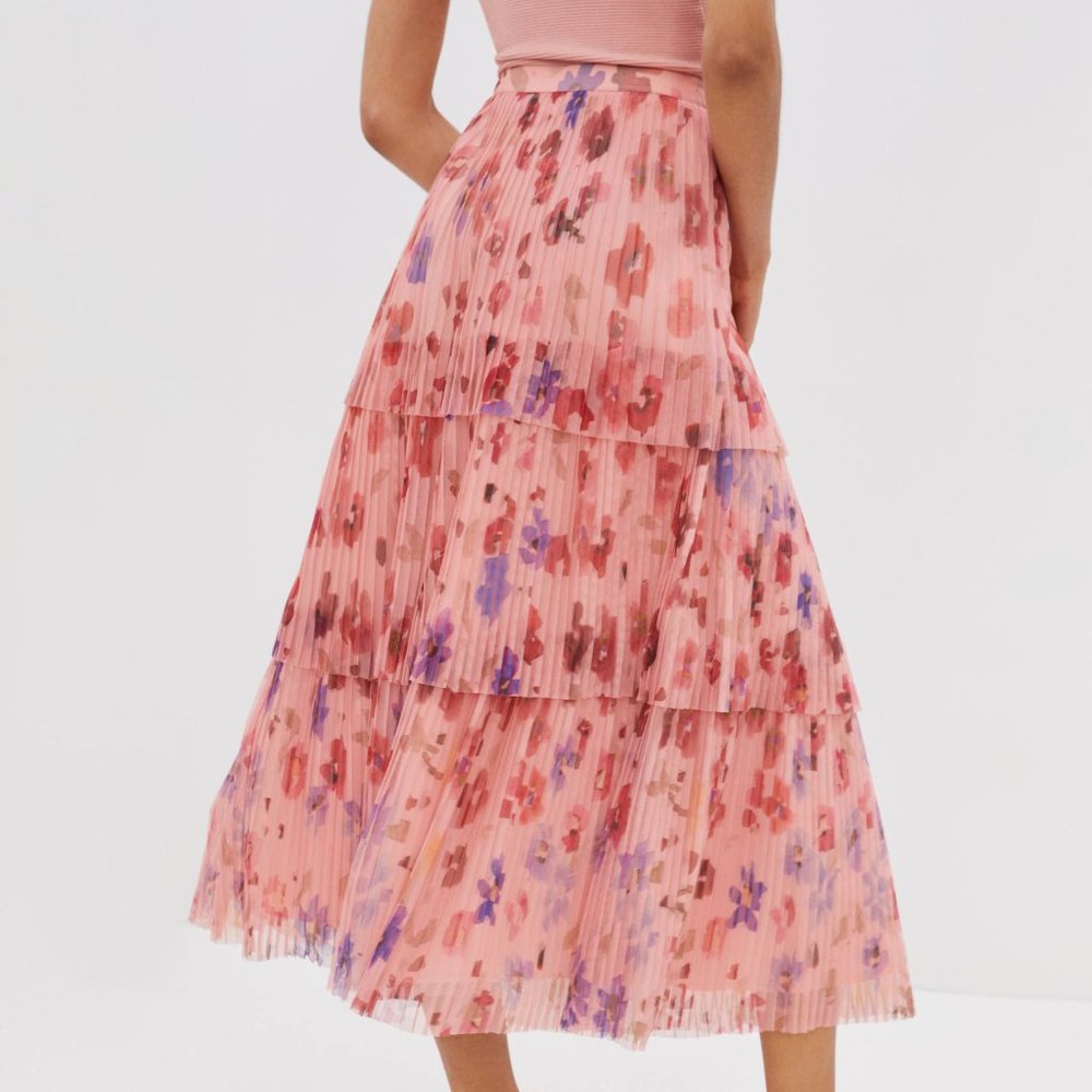 HTF Anthropologie Tomasa Pleated Tulle Midi Skirt - Picture 4 of 8